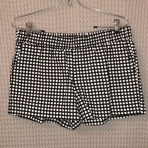 J. Crew black and white dot shorts